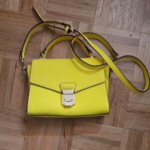Yellow Top-Handle Crossbody Bag by
